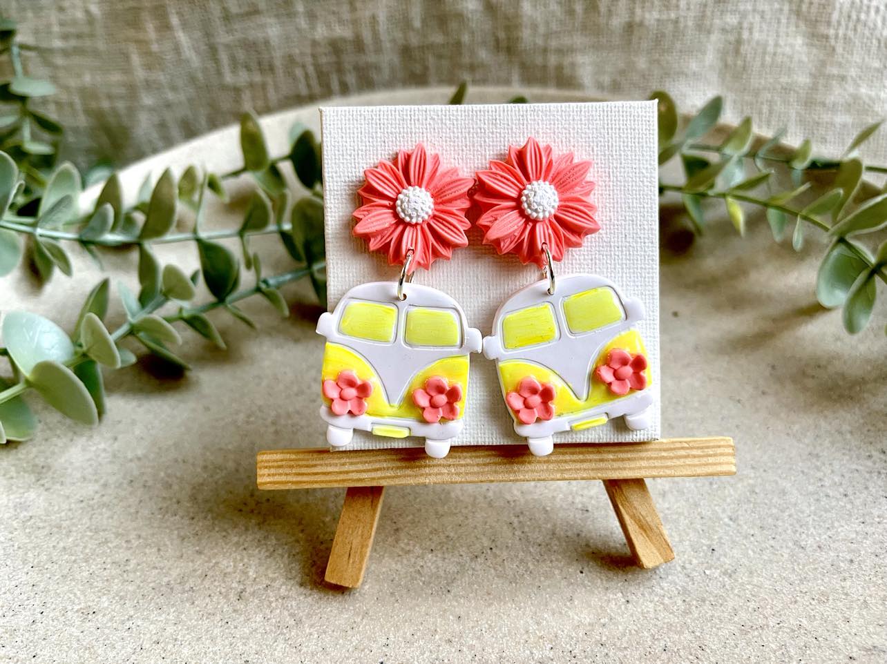 Hangin' Hippie Vans Dangle - Yellow/Peach