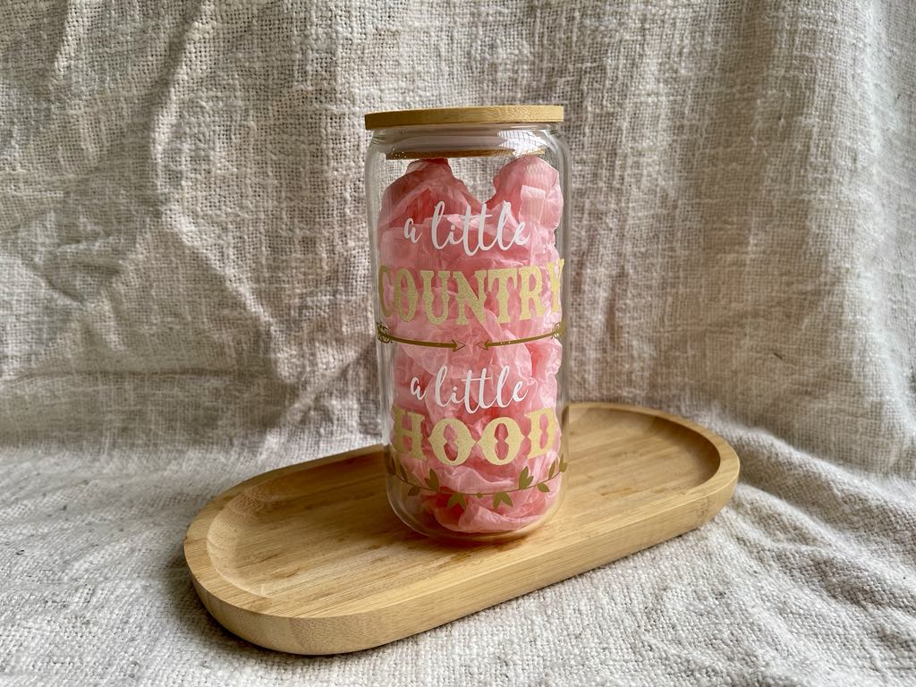 'A Little Country' 16oz Glass Tumbler