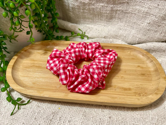 Gingham Scrunchie - Pink