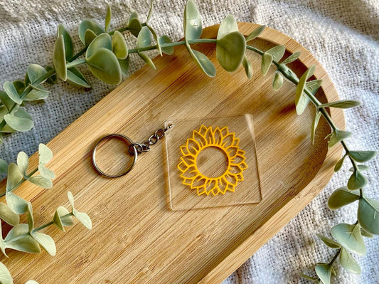 Sunflower Acrylic Keyring